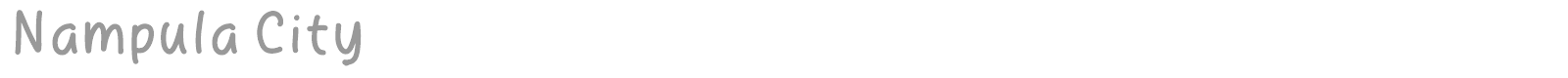 Nampula City font preview